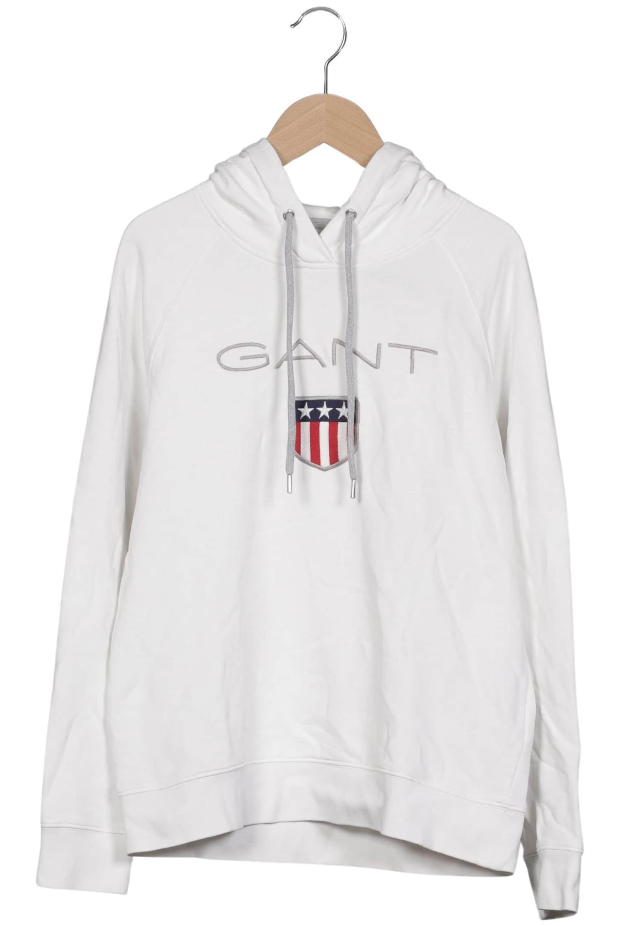 GANT Sweatshirt & Zip-Up Hoodie in M in White: front