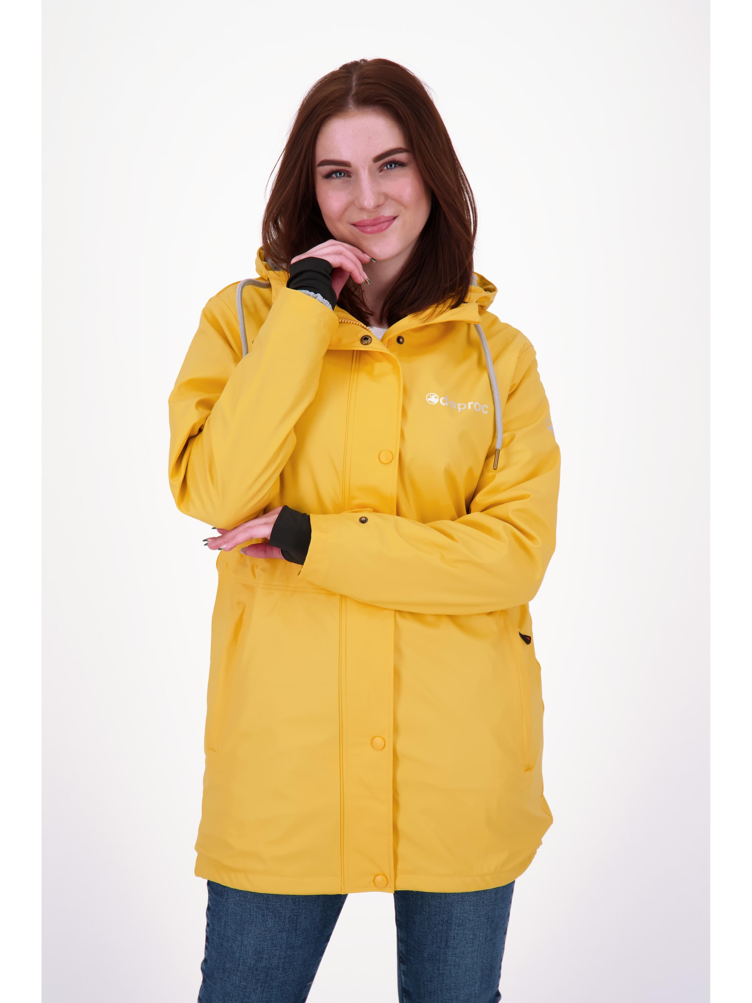deproc Outdoorjacke 'Friesennerz ELLESMERE WMN'‌‌‌ in hellgelb, Produktansicht