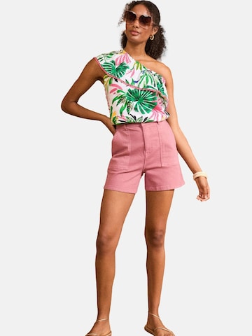 Haut love & roses en blanc