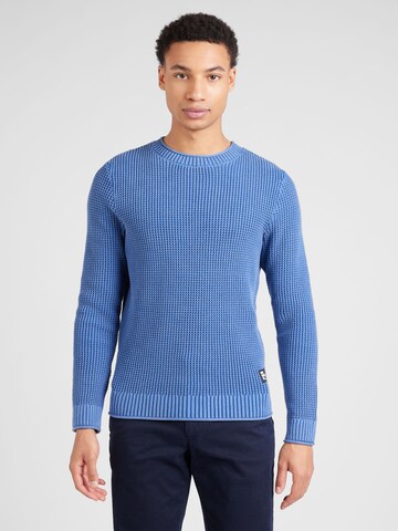 Pull-over QS en bleu : devant