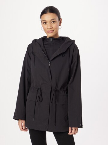 Parka mi-saison 'Agnes' elvine en noir : devant