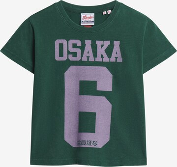 T-shirt 'Osaka 6' Superdry en vert : devant