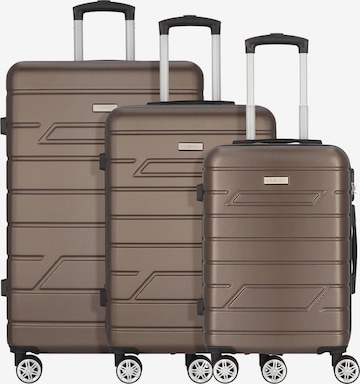 Nowi Suitcase set 'Bergamo ' in Bronze: front