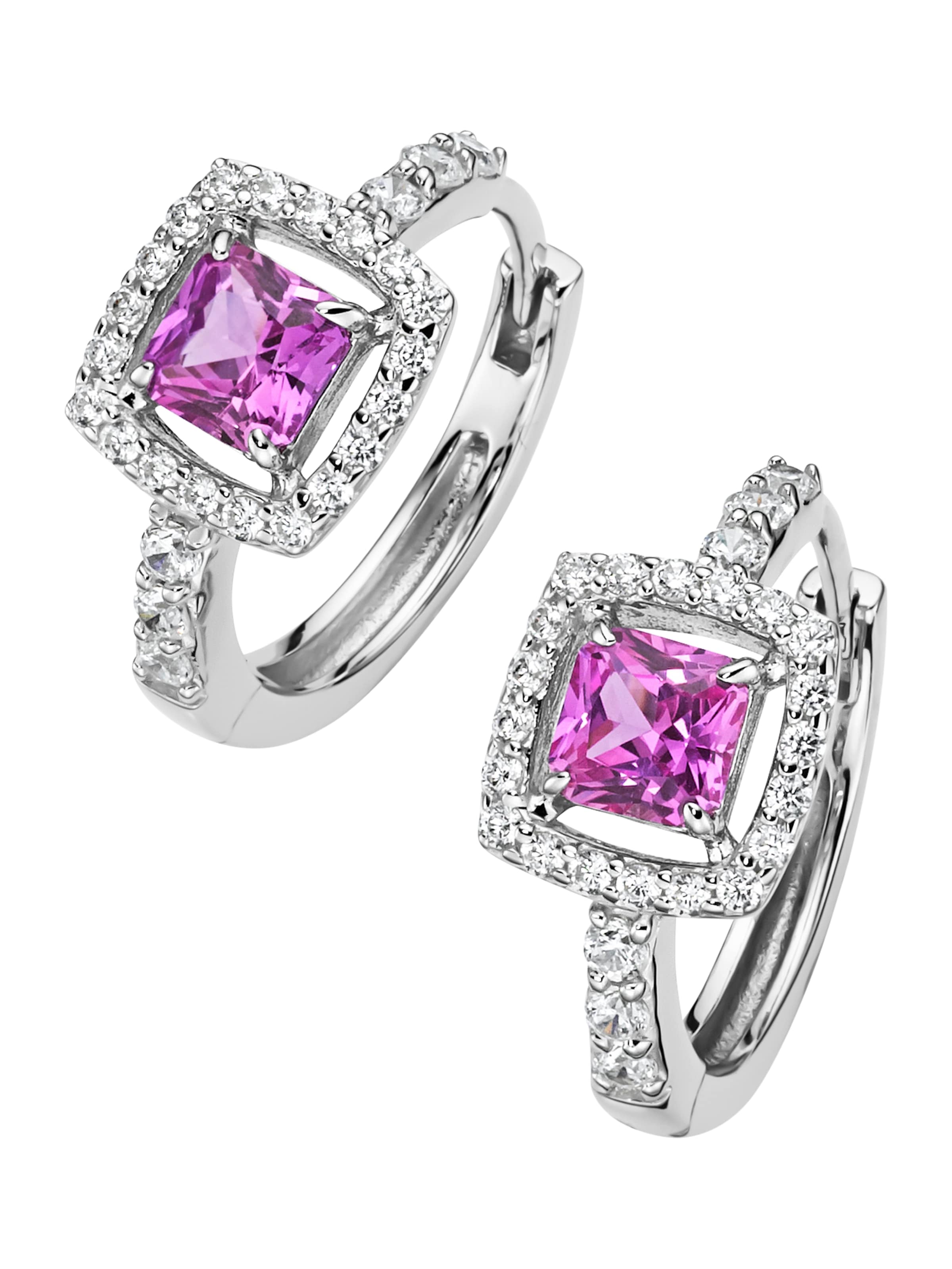 Orecchini Giorgio Martello Milano di colore rosa / argento / trasparente, Visualizzazione prodotti