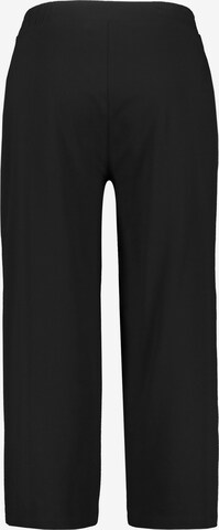 SAMOON Wide leg Pleat-Front Pants in Black