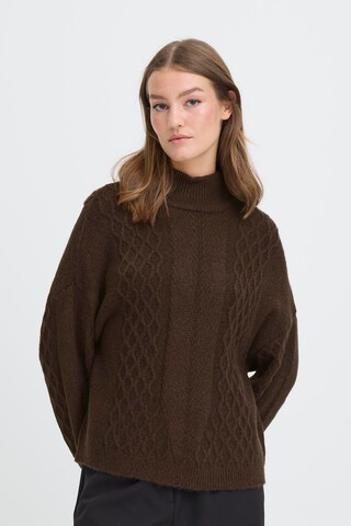 Pull-over 'IHMYLLE' ICHI en marron : devant