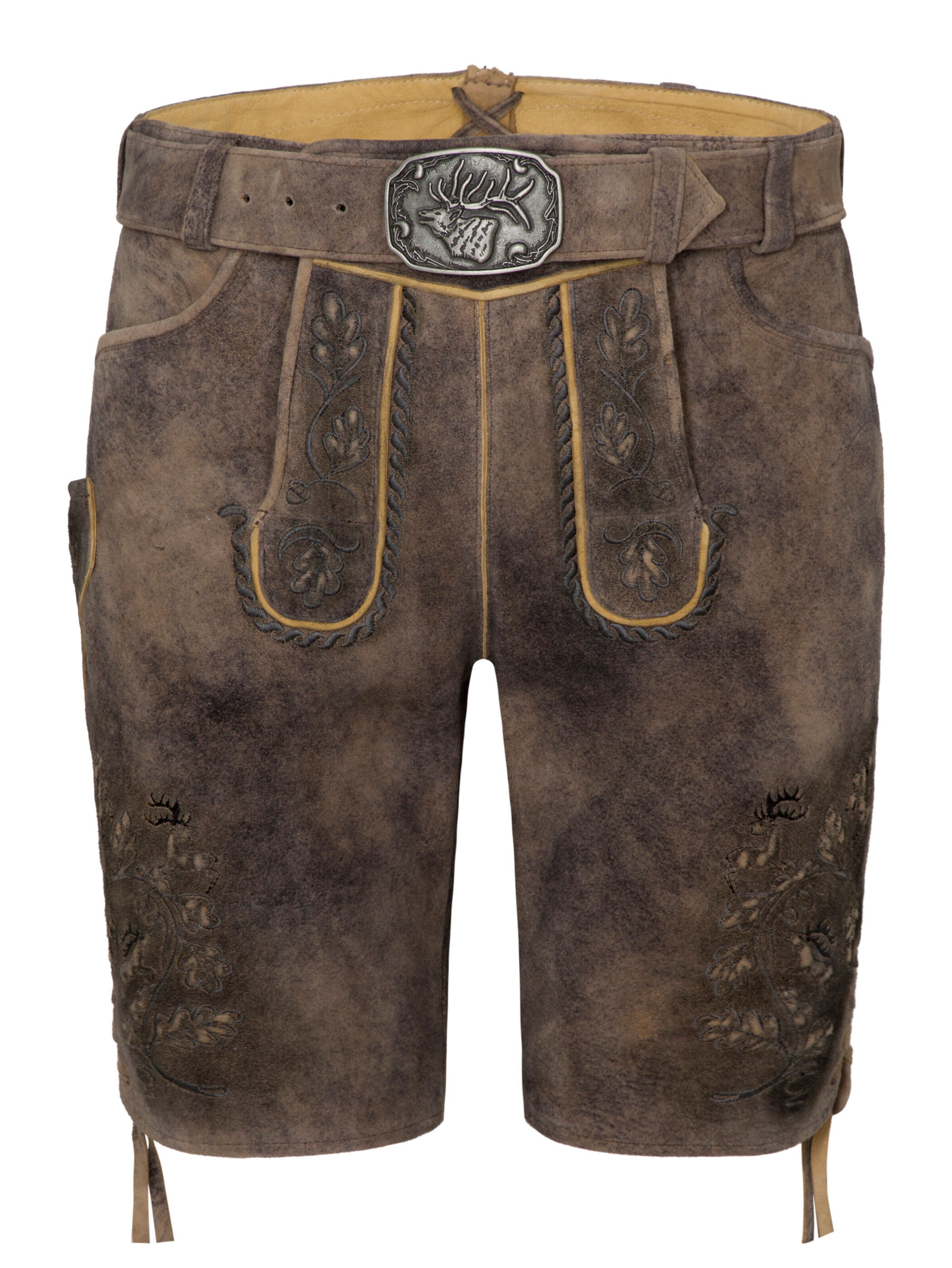 SPIETH & WENSKY Regular Broek 'Lederhose Fürstenzell' in Bruin: voorkant