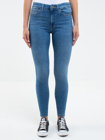 BIG STAR Skinny Jeans 'Melinda' in Blauw: voorkant