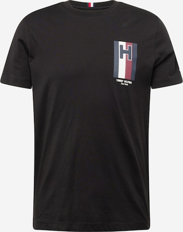 TOMMY HILFIGER T-shirt i svart: framsida