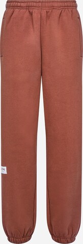 ABOUT YOU x VIAM Studio Trousers 'Motivation' in Brown: front