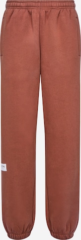 ABOUT YOU x VIAM Studio Regular Pants 'Motivation' in Brown: front