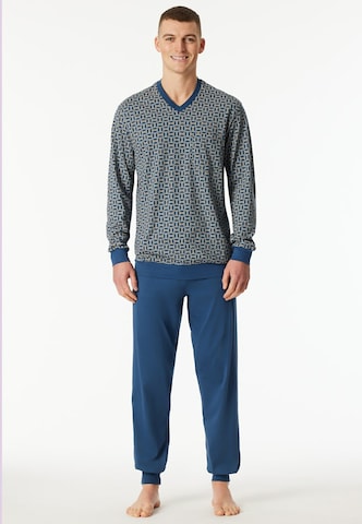 SCHIESSER Pyjama lang ’ für Herren ’ in Blau