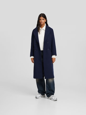 Bershka Between-seasons coat in Blue