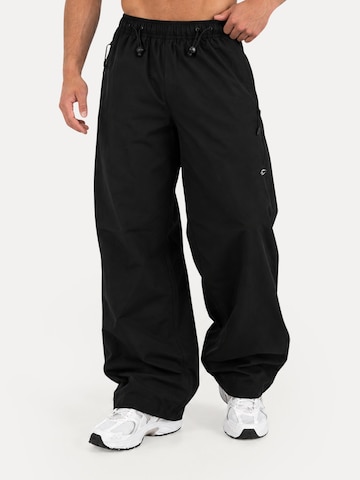 Regular Pantalon de sport ' Kynaro ' Smilodox en noir : devant