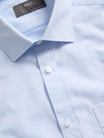 Marks & Spencer Slim fit Button Up Shirt in Blue