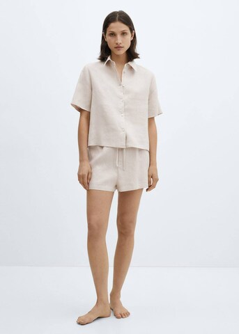 MANGO Schlafshirt 'Sandra' in Beige