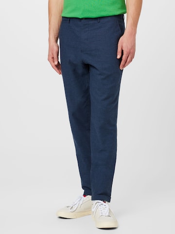Coupe slim Pantalon chino 'Liam' Matinique en bleu : devant