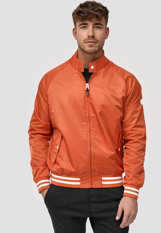 INDICODE JEANS Between-Season Jacket ' Ayser ' in Orange: front