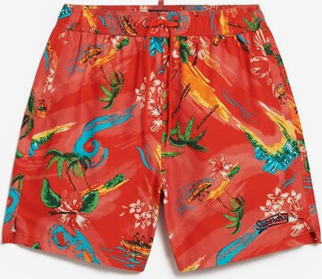 Superdry Board Shorts in Red: front