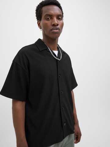 JACK & JONES Comfort fit Button Up Shirt in Black