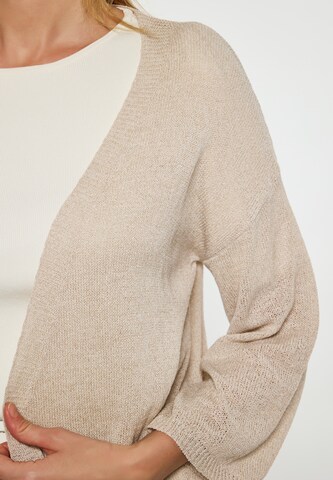 usha WHITE LABEL Knit cardigan in Beige