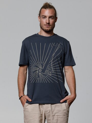 T-Shirt 'Fahrradspeichen' Watapparel en gris : devant