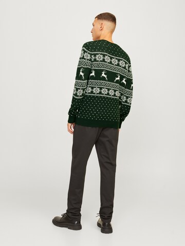 Pull-over 'JJXmas Gabriel' JACK & JONES en vert