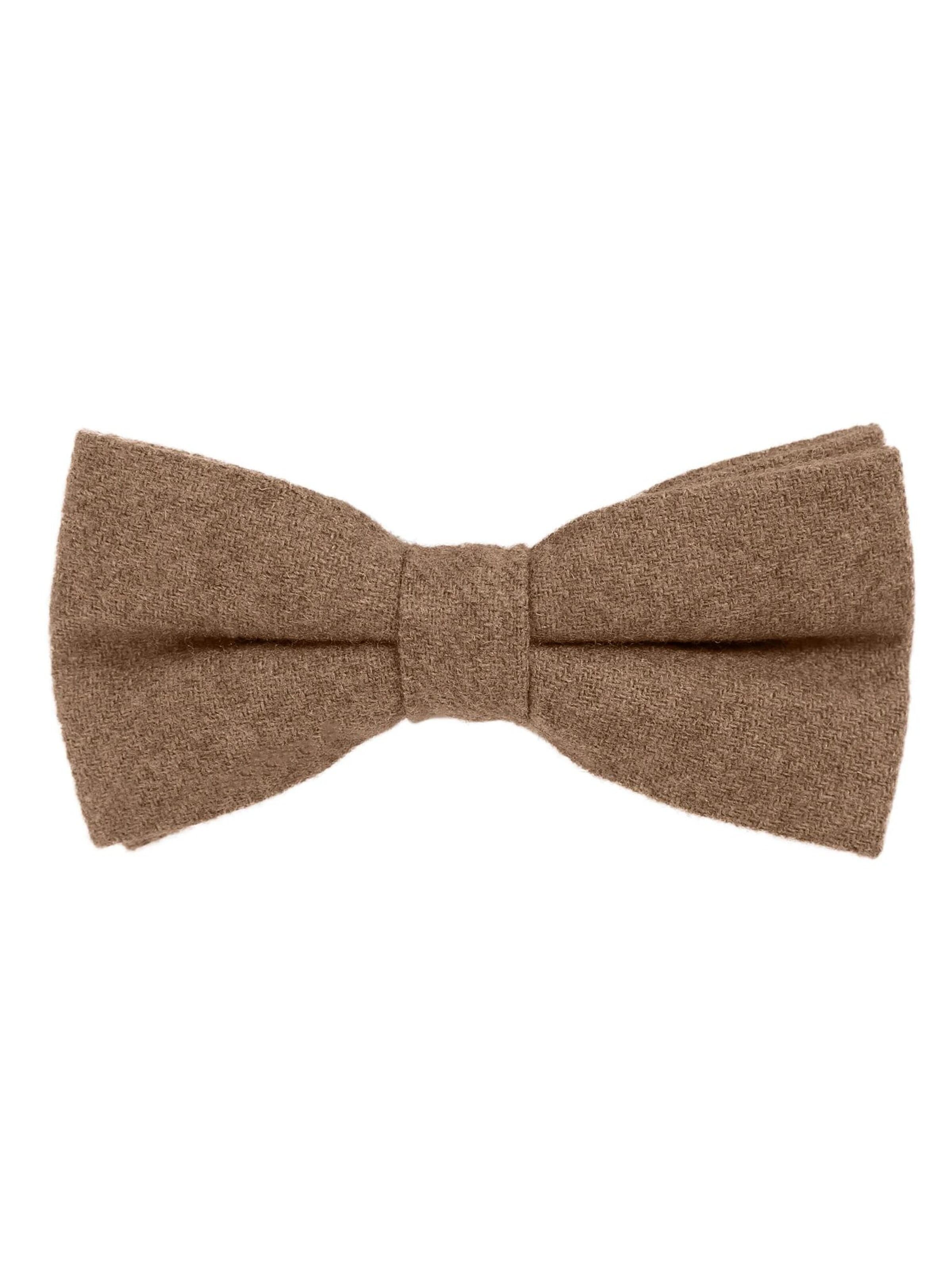 DonDon Bow Tie 'DonDon Herren Jeans Fliege Schleife gebunden 100% Baumwolle dunkelblau' in Brown: front