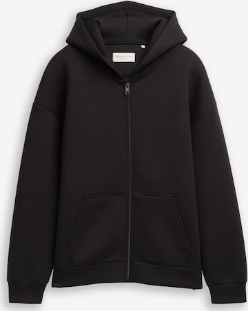 Veste de survêtement TOM TAILOR DENIM en noir : devant