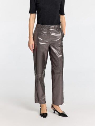 Regular Pantalon SELECTED en gris : devant