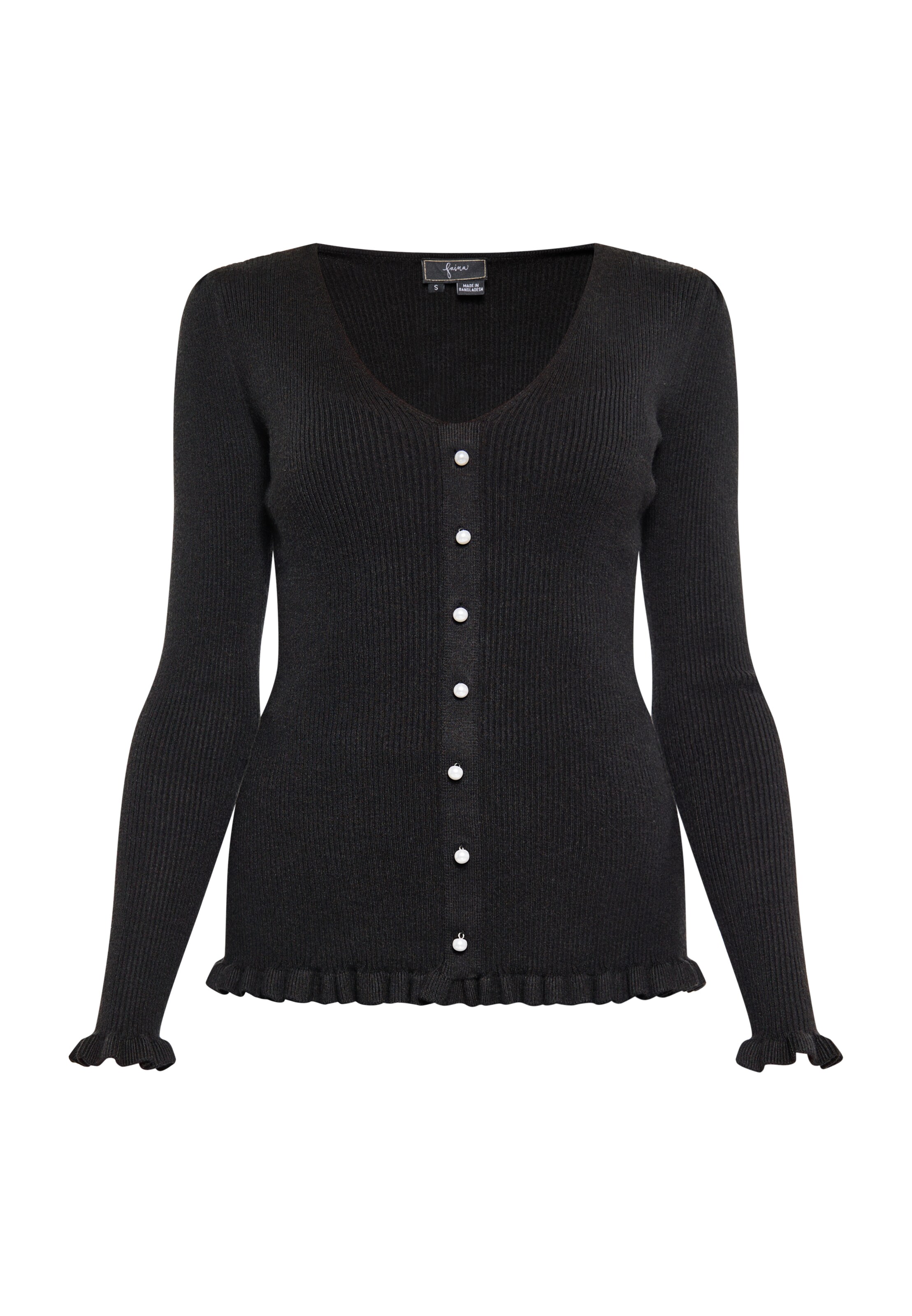 faina - Casaco de malha em preto: frente