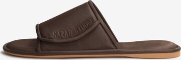 Kazar Studio Slippers in Brown: front