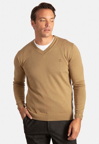 Sir Raymond Tailor Strickpullover 'Los Angeles' in Braun