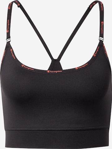 Champion Authentic Athletic Apparel Bustier Sport bh in Zwart: voorkant