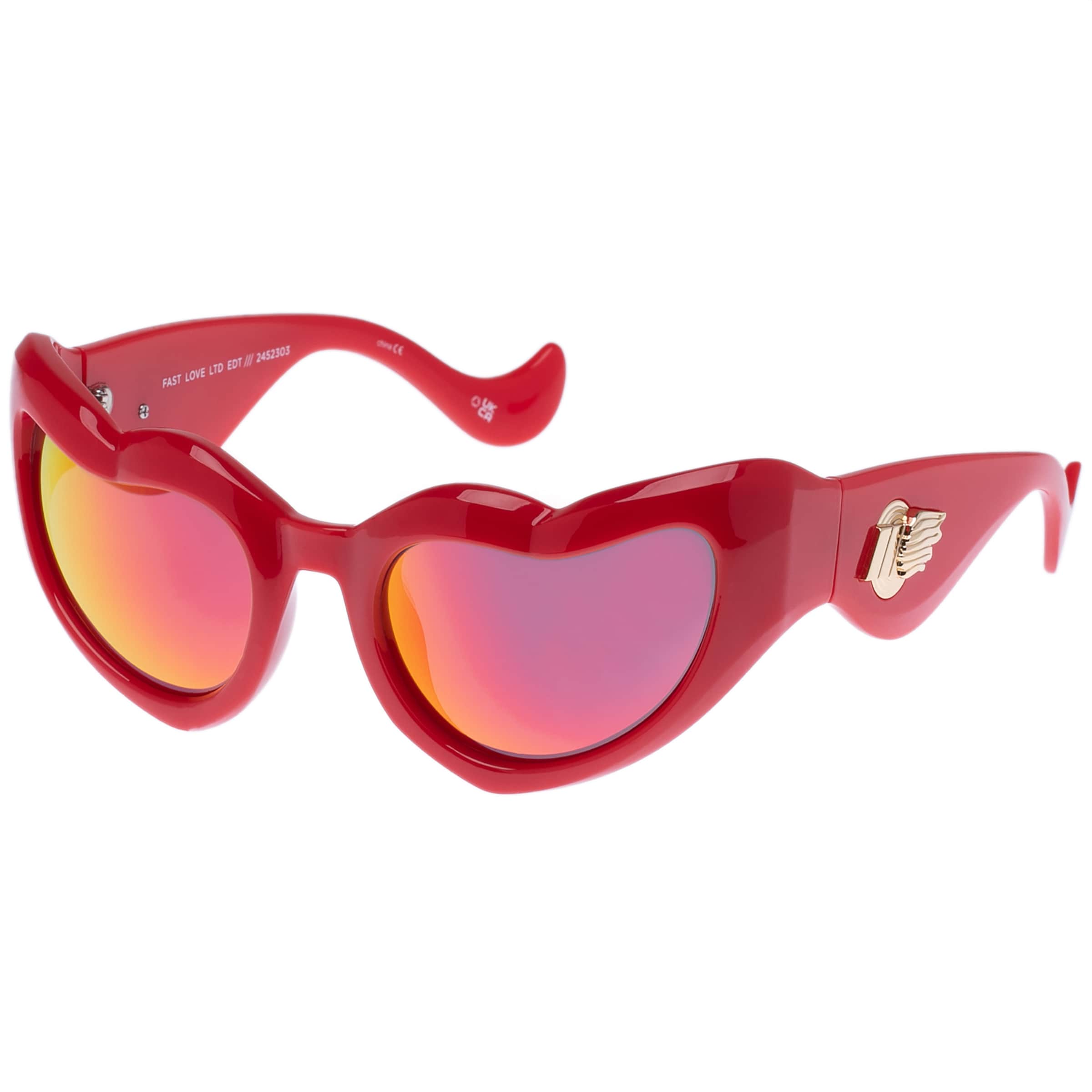 LE SPECS Sonnenbrille 'FAST LOVE' in Rot: Vorderseite