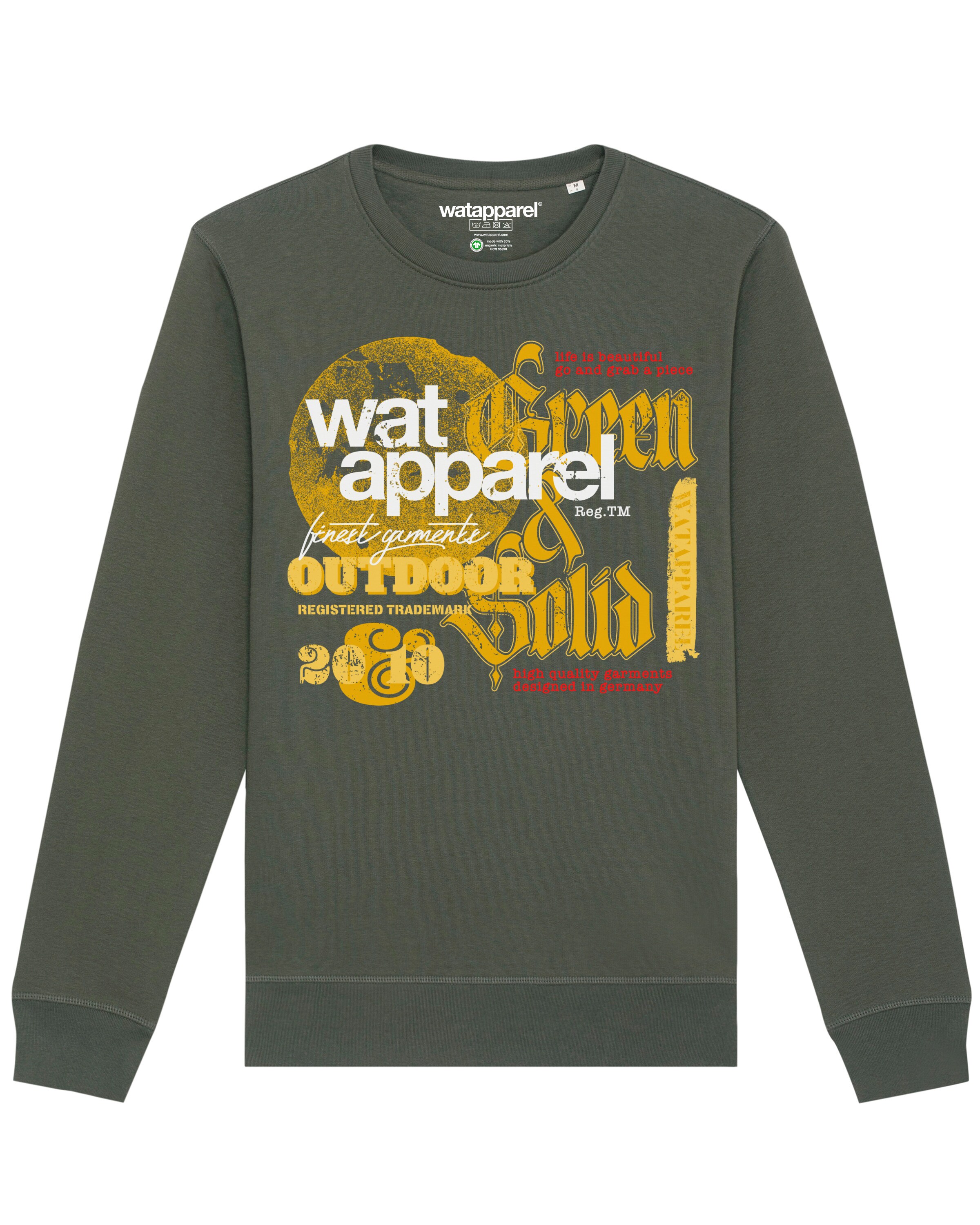 Sweat-shirt Watapparel en vert : devant