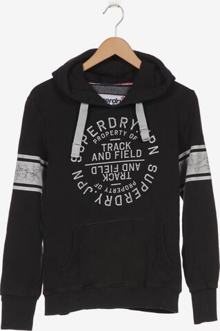 Superdry Sweatshirt & Zip-Up Hoodie in L in Black: front