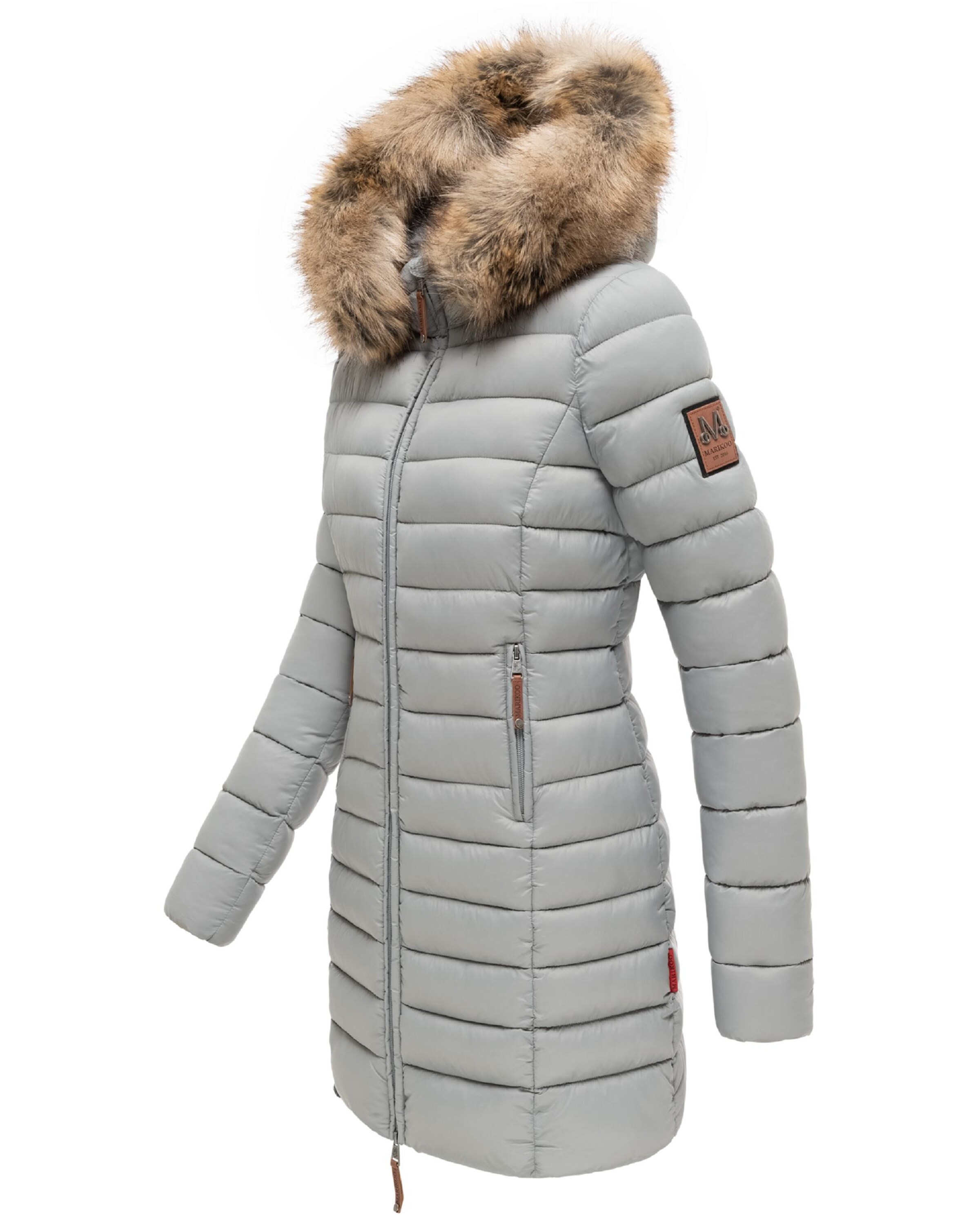 MARIKOO Winter coat 'Rose' in Grey