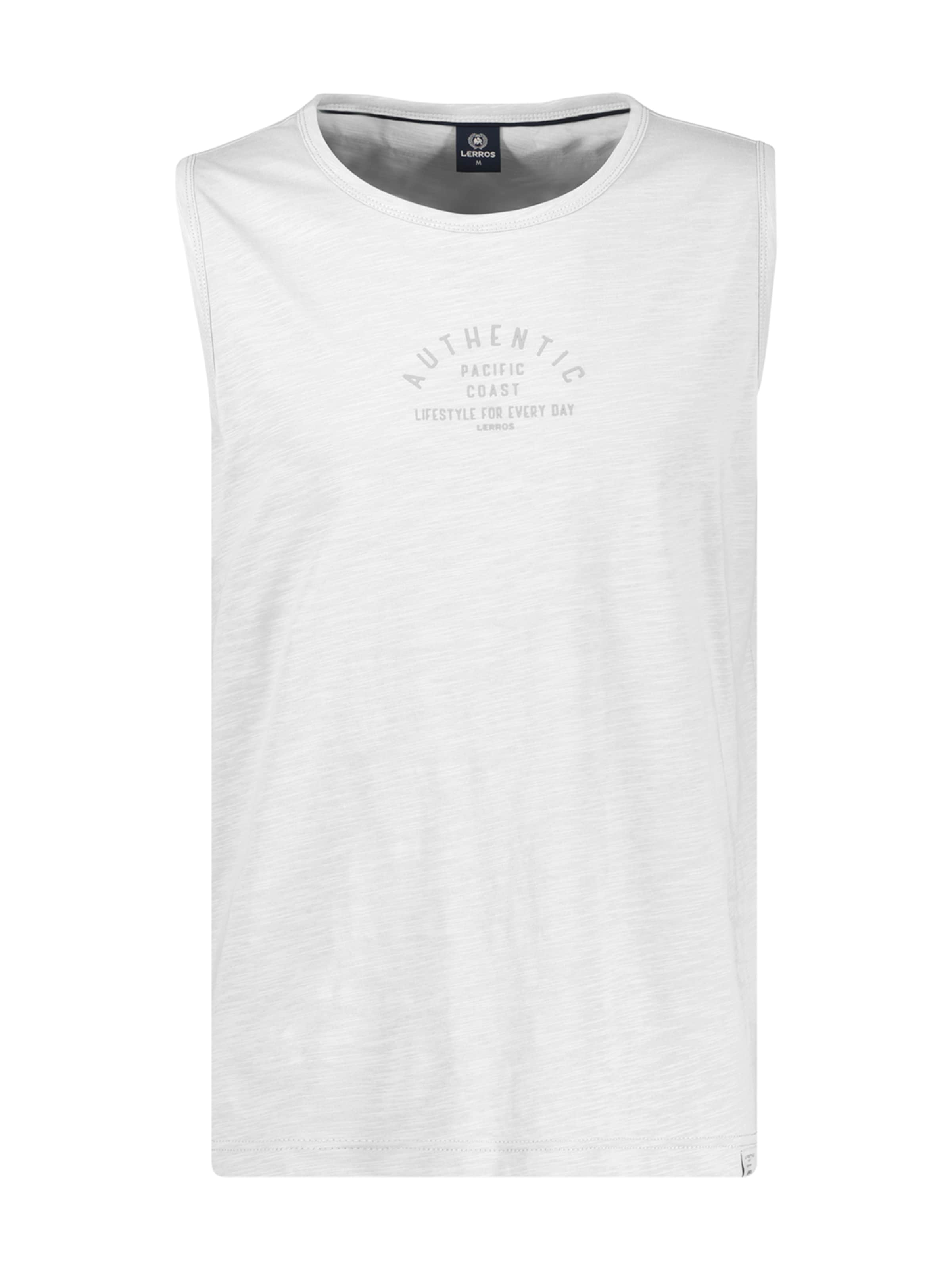 LERROS Luftiges Tanktop aus Baumwolle mit trendigem Slogan-Print in Weiß: Vorderseite