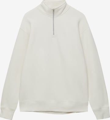 Pull&Bear Sweatshirt in Beige: front