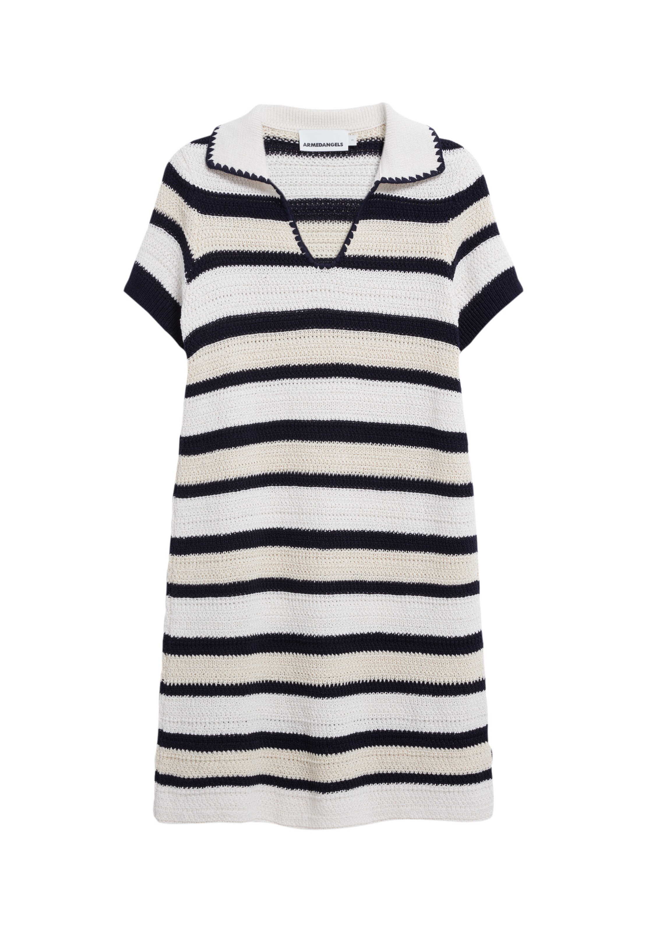 ARMEDANGELS Kleid PAOLINAA CROCHET in Weiß: Vorderseite