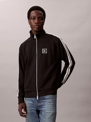 Veste de survêtement Calvin Klein en noir : devant