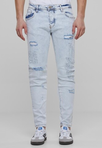 2Y Premium Regular Jeans in Blue: front