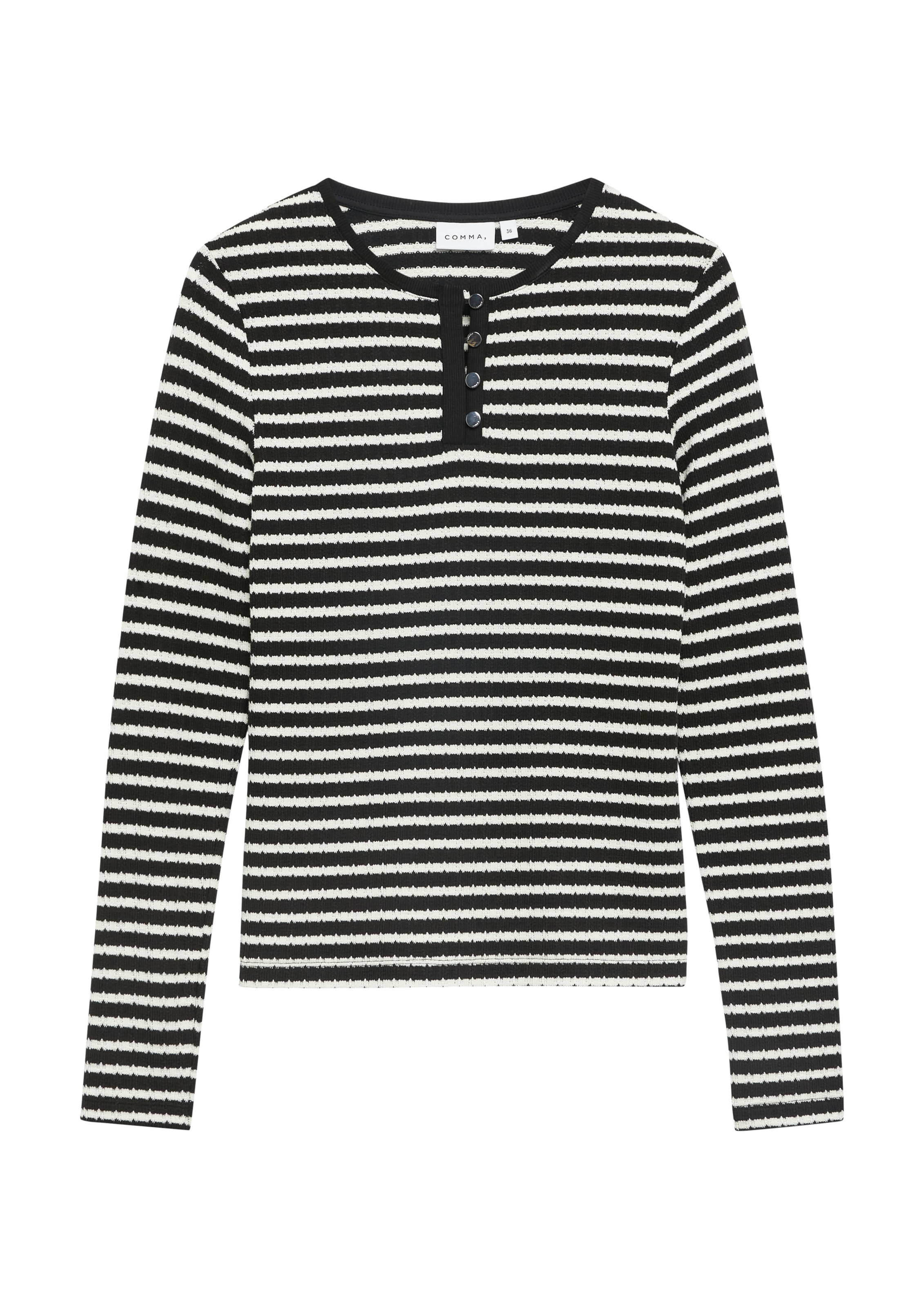 T-shirt COMMA en noir : devant