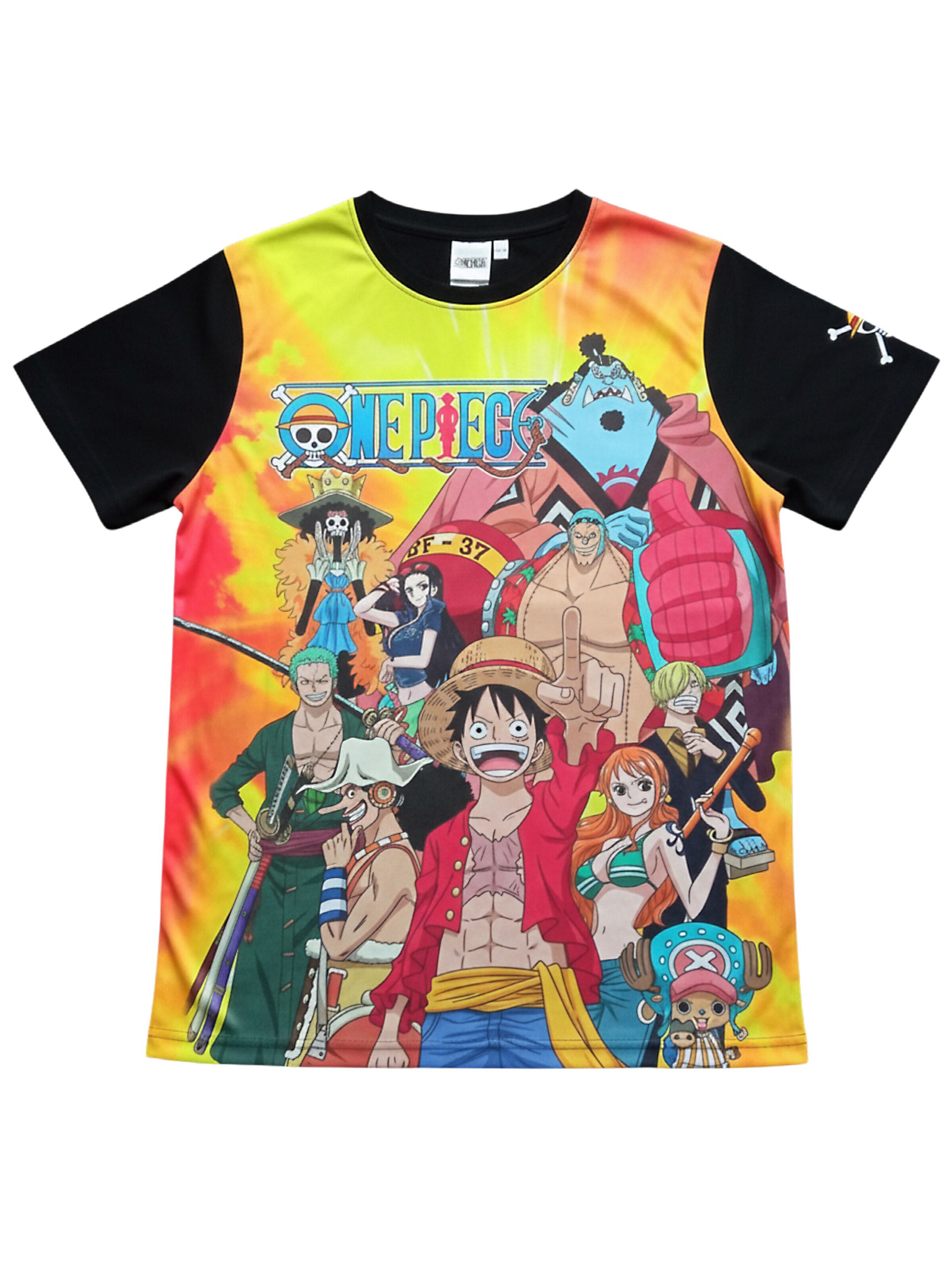 One Piece Shirt 'Crew'‌‌‌‌ in Schwarz: Vorderseite