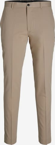 JACK & JONES Slimfit Bukser med fals 'Franco' i beige: forside