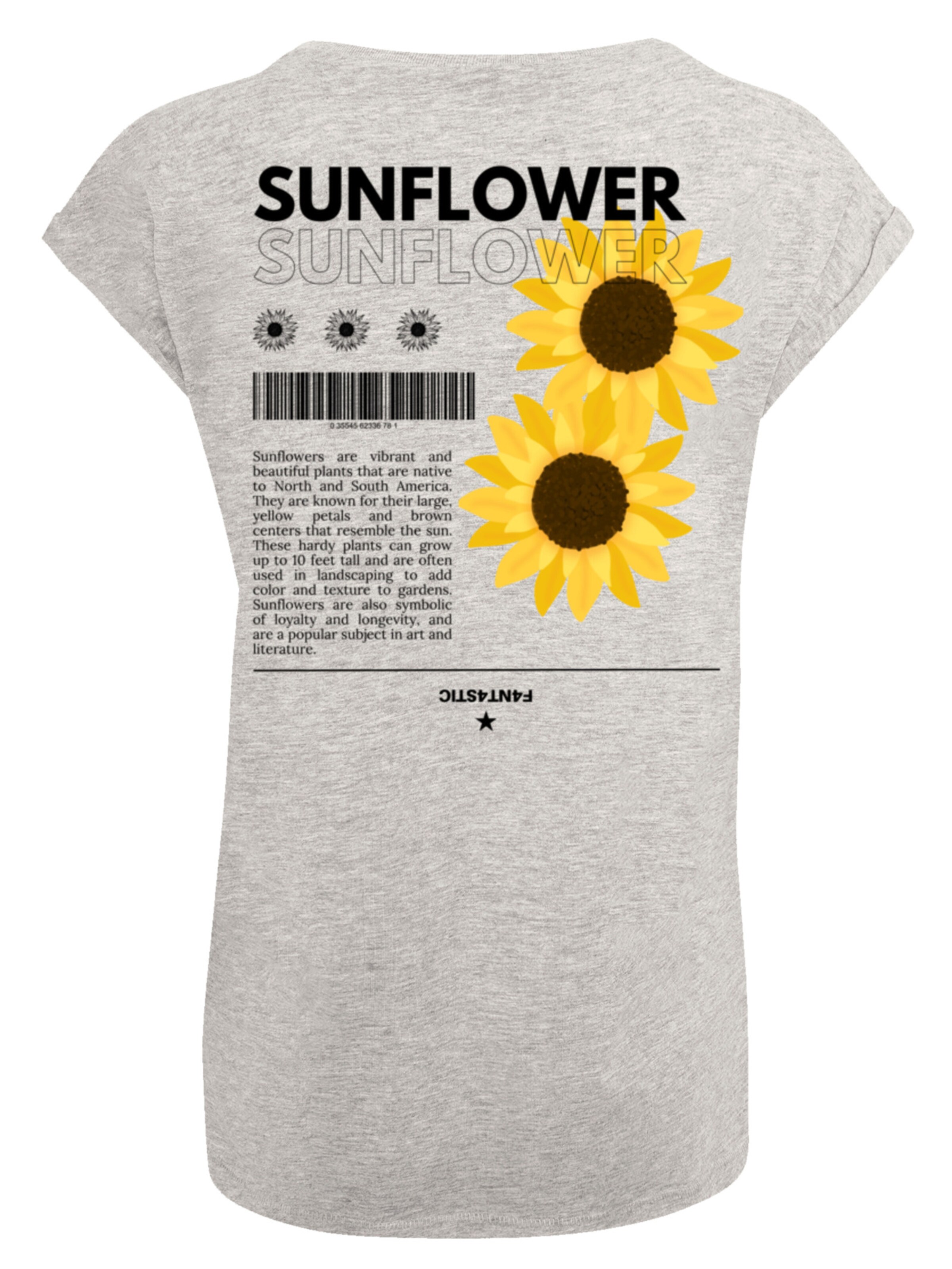 F4NT4STIC Shirt 'Sonnenblume' in Grijs