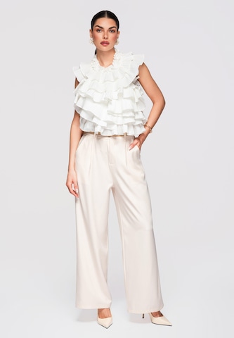 Ombre Top in Wit: voorkant