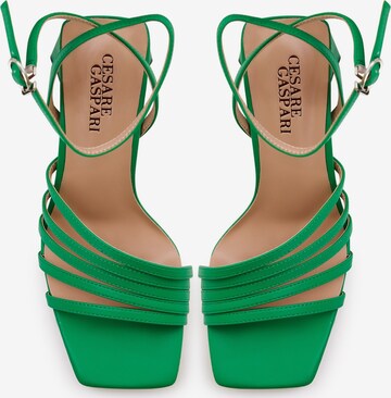 CESARE GASPARI Strap Sandals in Green
