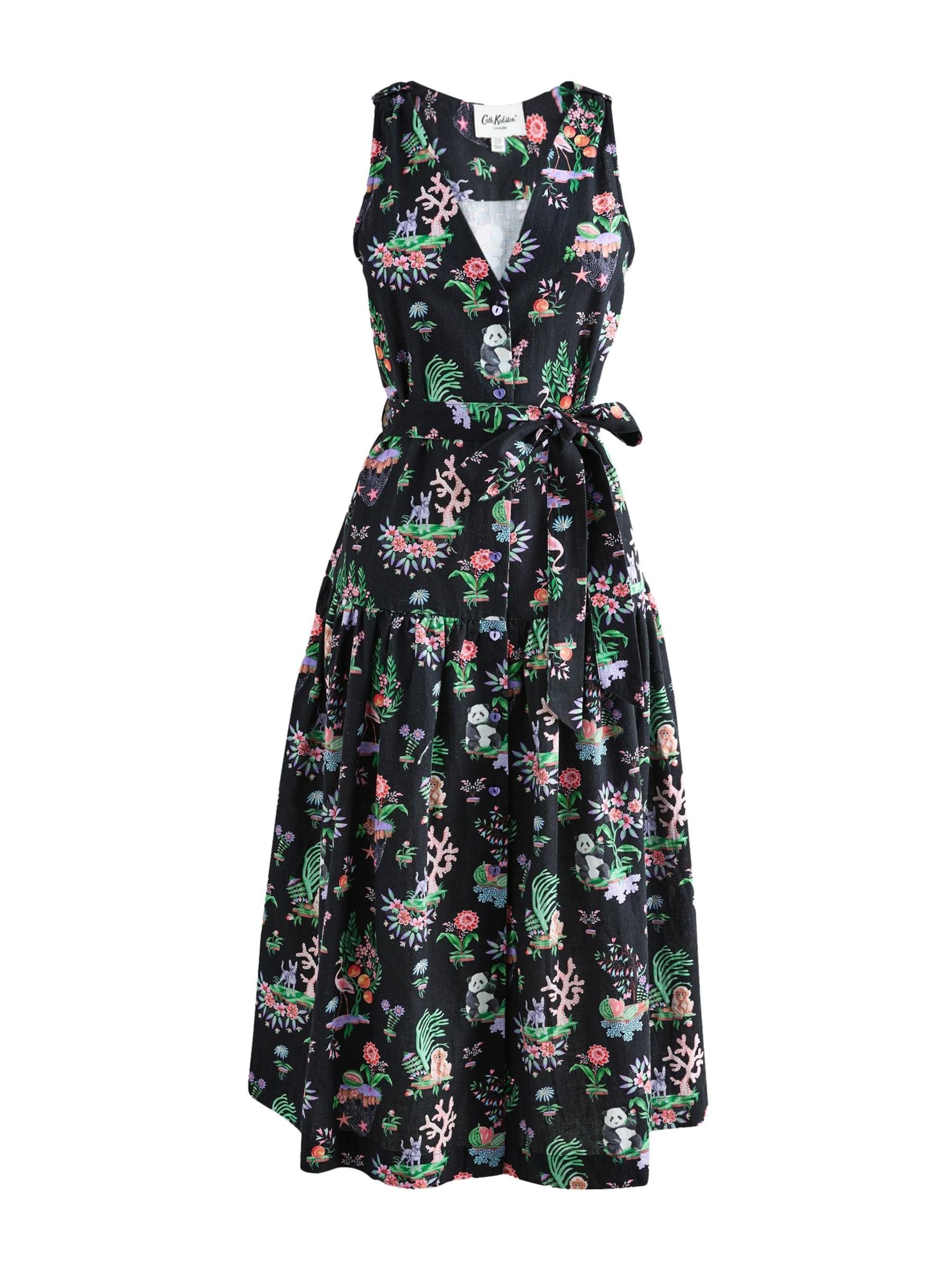 Cath Kidston - Vestido 'Island' en negro: frente